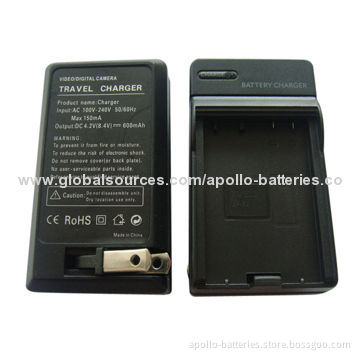 Grade A camera rechargeable battery chargers for CANON LP-E6, 4.2V/600mAhNew